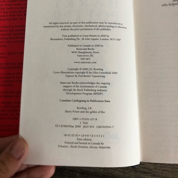 First Edition Harry Potter and the Goblet of Fire Book - Picture 5 of 10